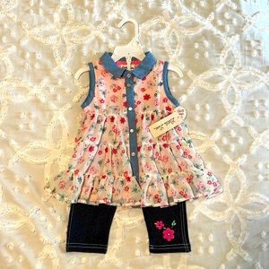 Little Lass 2 piece capri set. Size 3t. NWT